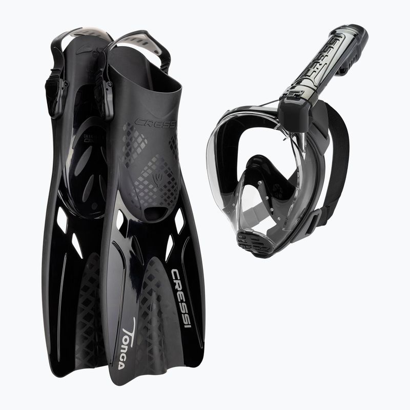 Potápěčská sada Cressi Baron + Tonga black/black/black