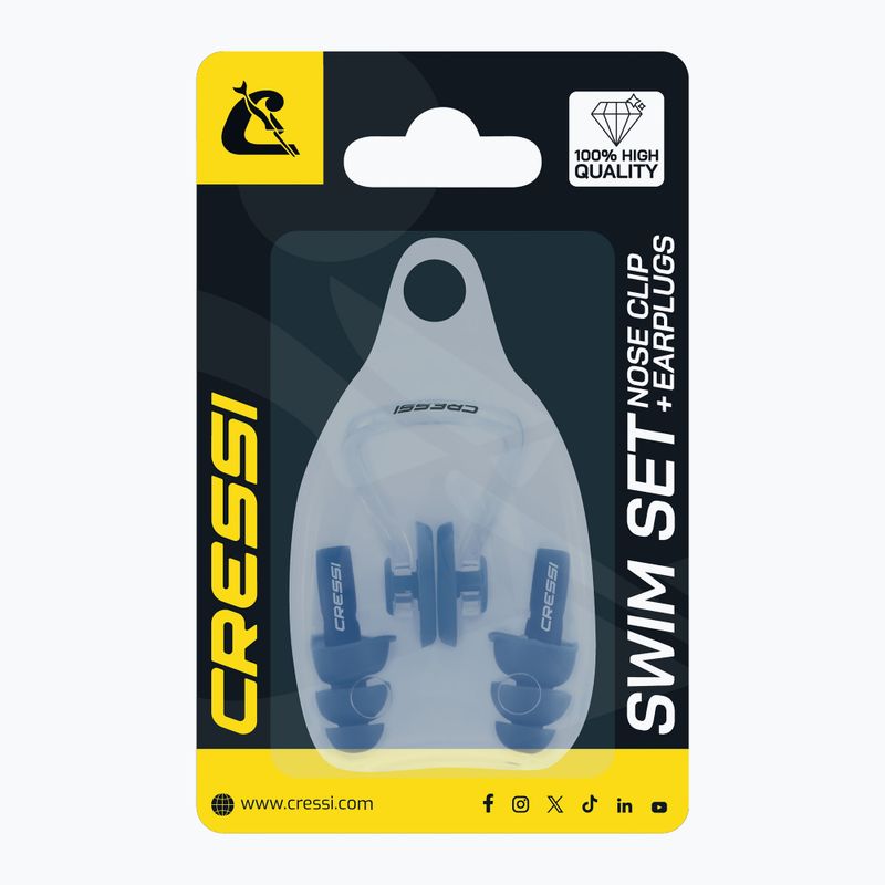 Špunty do uší + klip na nos Cressi Aqua Kit black 4