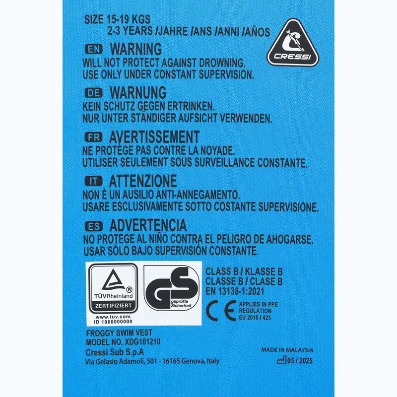 Dětská záchranná vesta Cressi Froggy azure/yellow 4