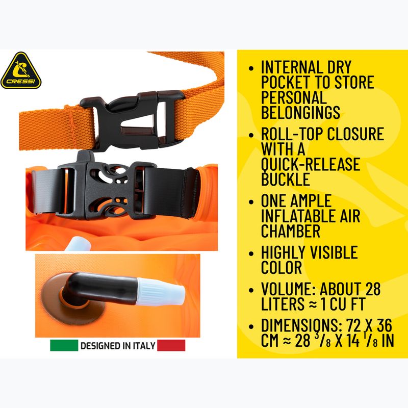 Bezpečnostní bójka Cressi Glide orange 10