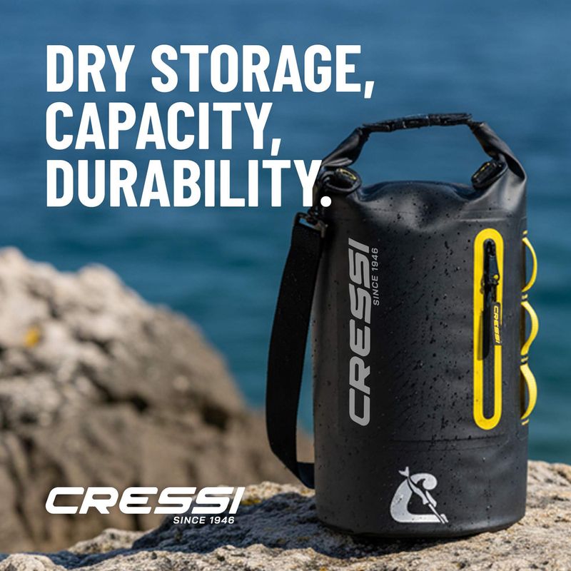 Vodotěsný vak Cressi Ocelot Dry Bag 20 l black/yellow 7