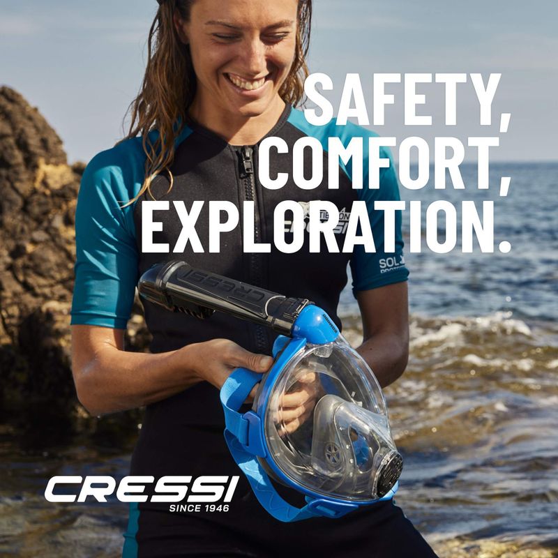 Celoobličejová maska na šnorchlování Cressi Komodo Full Face white/black 14