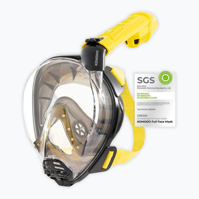 Celoobličejová maska na šnorchlování Cressi Komodo Full Face black/yellow 2