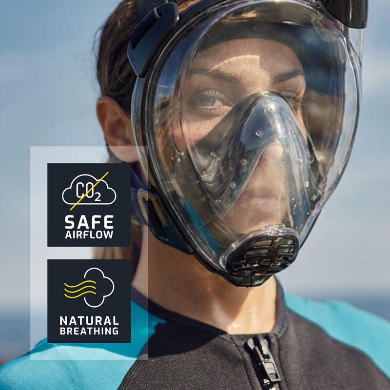Celoobličejová maska na šnorchlování Cressi Komodo Full Face blue/black 12