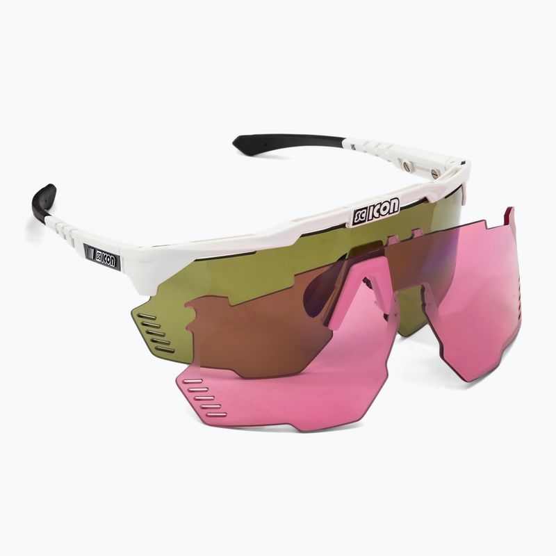 SCICON Aeroshade Kunken white gloss/scnpp green trailové cyklistické brýle EY31150800