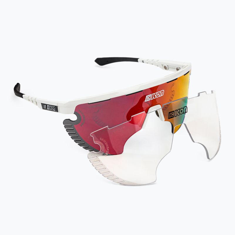 SCICON Aerowing Lamon white gloss/scnpp multimirror red cyklistické brýle EY30060800