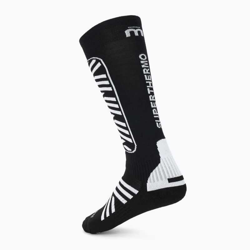 Lyžařské ponožky Mico Heavy Weight Superthermo Primaloft Merino Ski black white 2