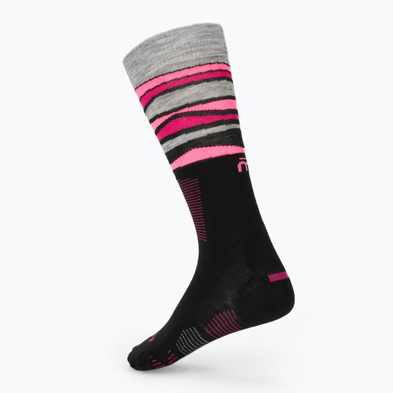 Dámské lyžařské ponožky Mico Light Weight Superthermo Natural Merino Ski black/fuchsia fluo 2