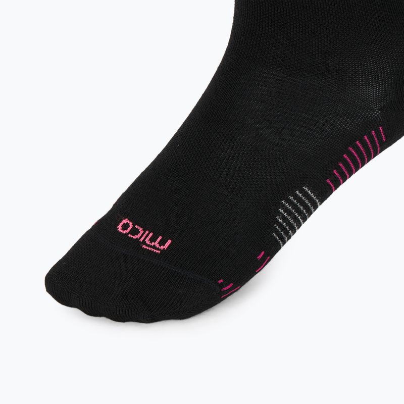 Dámské lyžařské ponožky Mico Light Weight Superthermo Natural Merino Ski black/fuchsia fluo 3