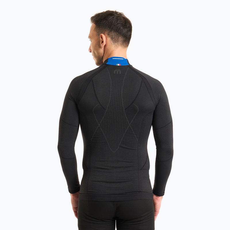 Pánská termoakční mikina Mico Odor Zero Mock Neck nero 2