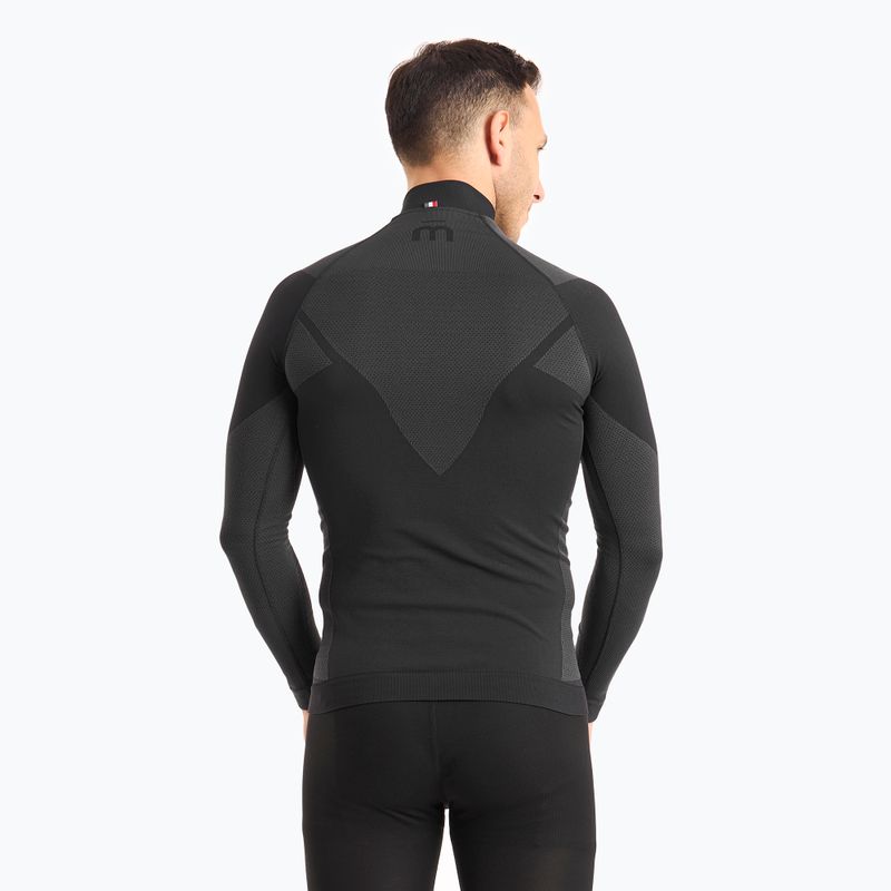 Pánská termoakční mikina Mico Warm Control Zip Neck nero 2