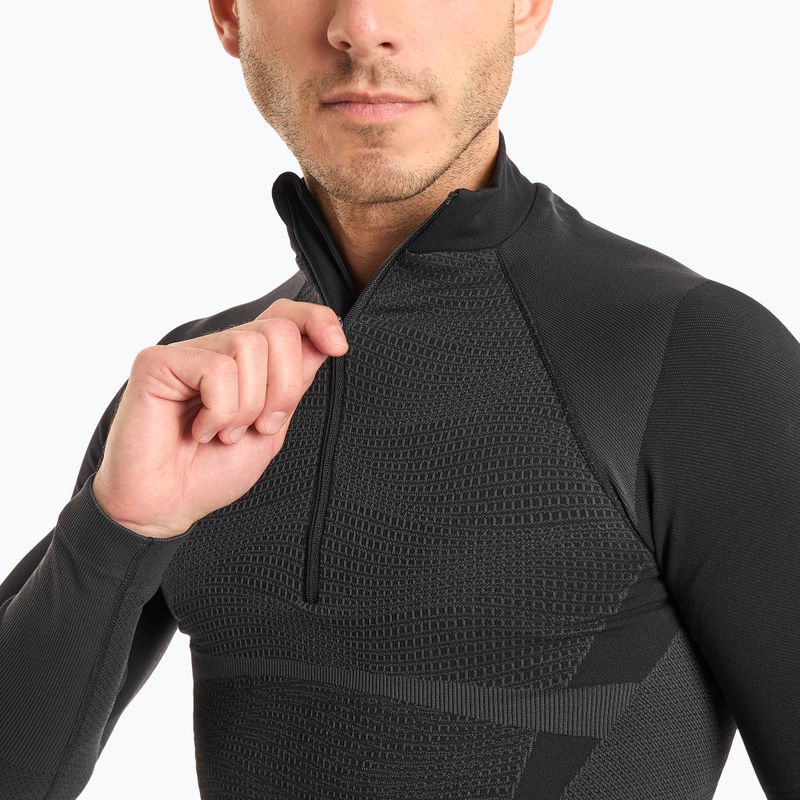 Pánská termoakční mikina Mico Warm Control Zip Neck nero 3
