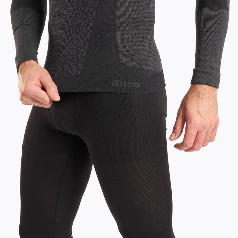 Pánské termo tričko Mico Warm Control Zip Neck černé IN01852 5