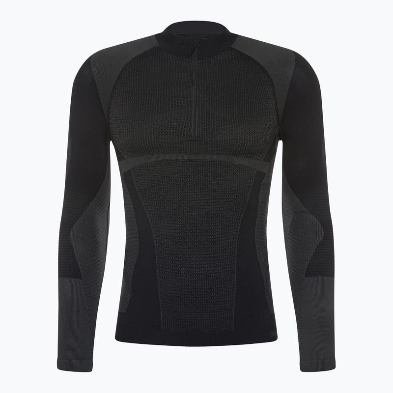 Pánská termoakční mikina Mico Warm Control Zip Neck nero 6