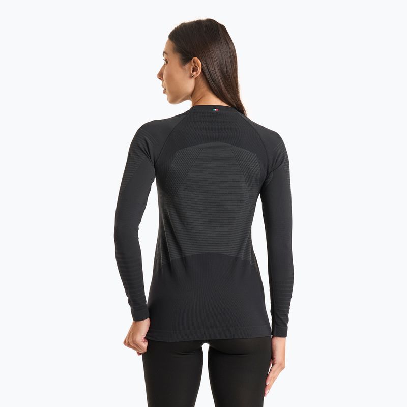 Dámská termoakční mikina Mico Warm Control Round Neck nero 2