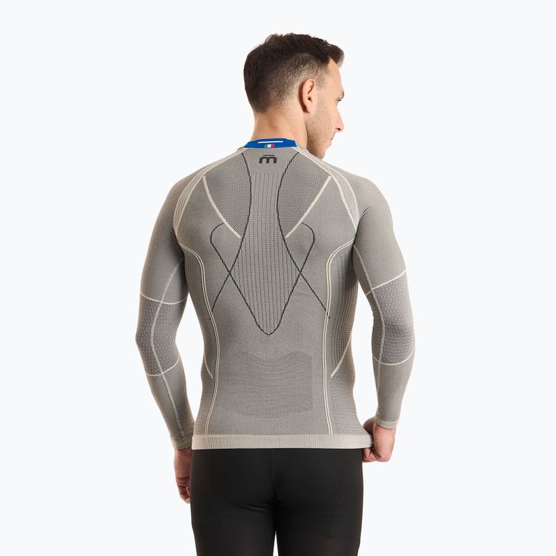Pánská termoakční mikina Mico Odor Zero Round Neck grigio 2