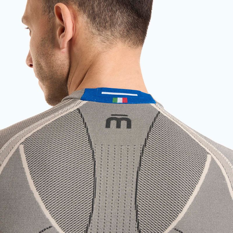 Pánská termoakční mikina Mico Odor Zero Round Neck grigio 3