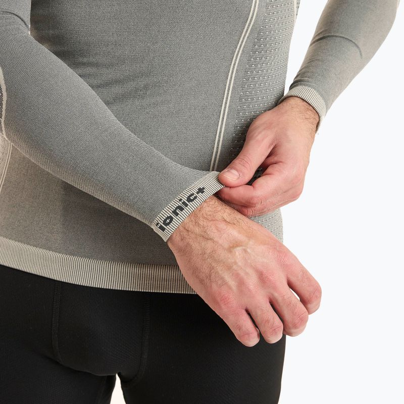 Pánská termoakční mikina Mico Odor Zero Round Neck grigio 5