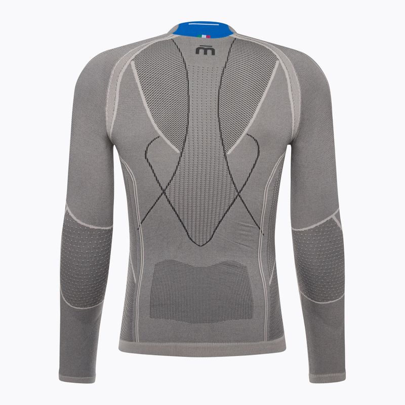 Pánská termoakční mikina Mico Odor Zero Mock Neck grigio 6