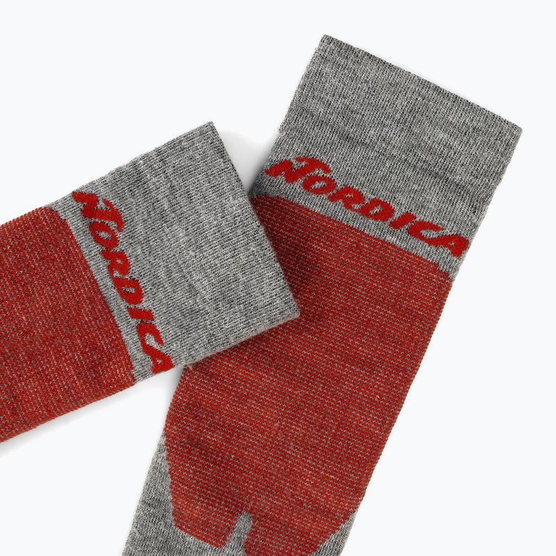 Lyžařské ponožky Nordica Uni 2.0 2 páry grey/ red+black/ red 6