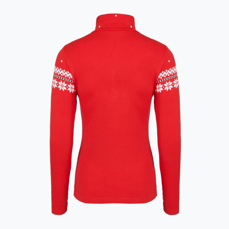 Dámská termo mikina  Newland Hilde Half Zip red/white 2