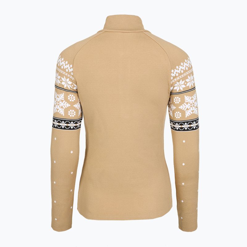 Dámská termo mikina  Newland Isalind Half Zip biscuit/white 2