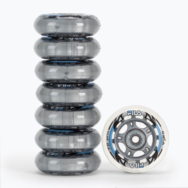 Kolečka kolečkových bruslí s ložisky FILA Wheels+A5+Alus 6mm white 2