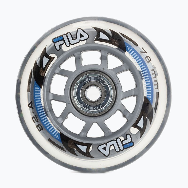 Kolečka kolečkových bruslí s ložisky FILA Wheels+A5+Alus 6mm white