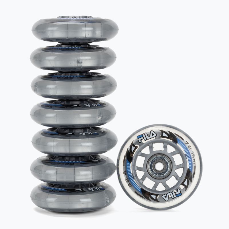 Kolečka kolečkových bruslí s ložisky FILA Wheels+A5+Alus 6mm white 2