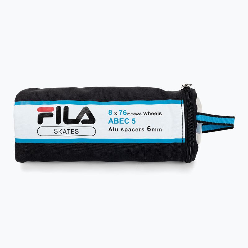 Kolečka kolečkových bruslí s ložisky FILA Wheels+A5+Alus 6mm white 3