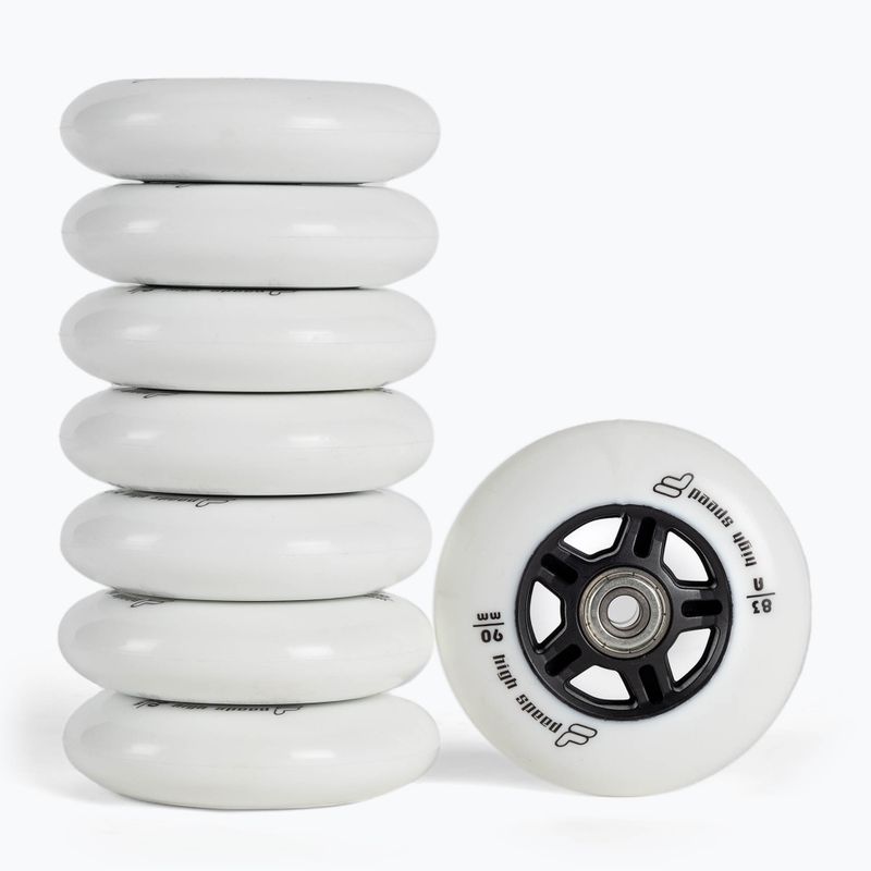 Kolečka kolečkových bruslí s ložisky FILA Wheels+A9+Alus 8mm white 2