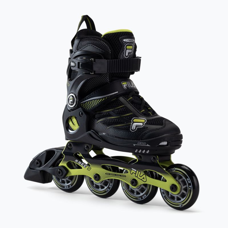 Dětské kolečkové brusle FILA Wizy Alu black/lime
