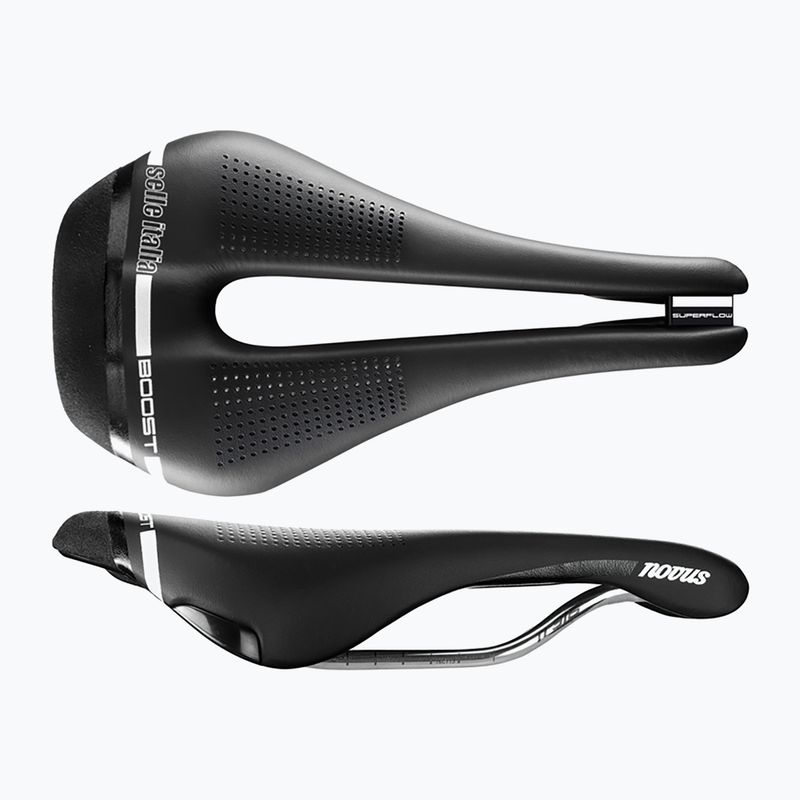 Cyklistické sedlo Selle Italia Novus Boost Superflow S Ti 316 Rail Fibra-Tek černá SIT-080A302IKC002