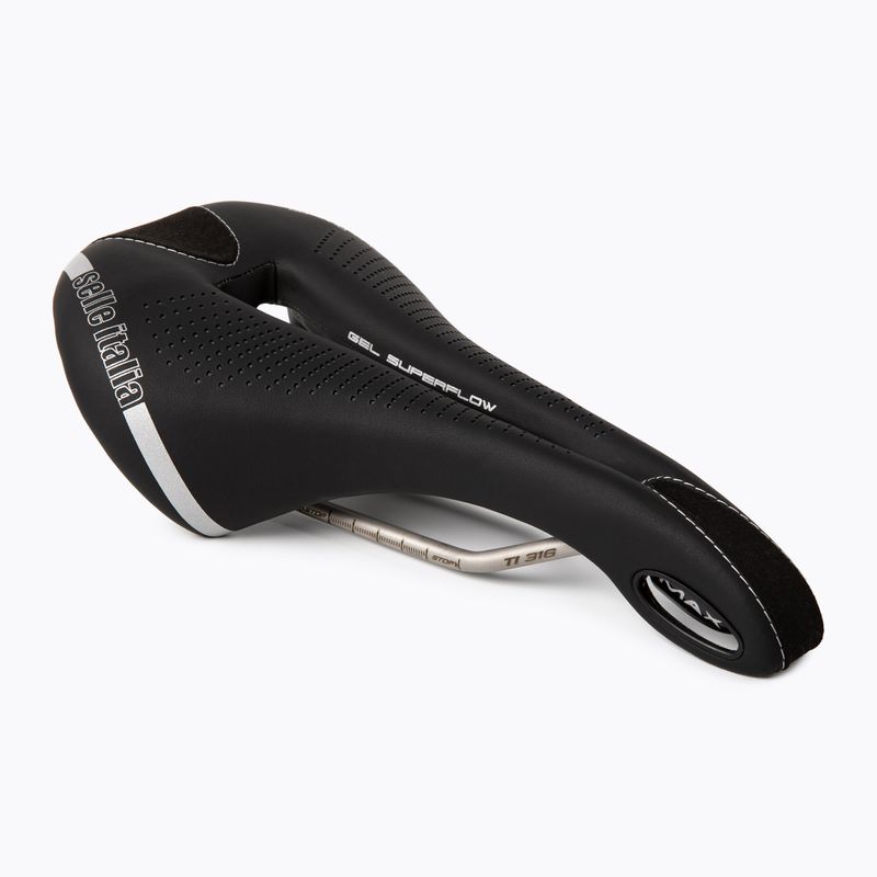 Sedlo na kolo Selle Italia MAX FLITE GEL SUPERFLOW L TI 316 černé SIT-024H901IKC002
