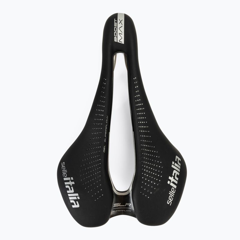 Sedlo na kolo  Selle Italia Max SLR Boost Gel Superflow, TI 316 Rail, Fibra-Trek, Light Gel black 3