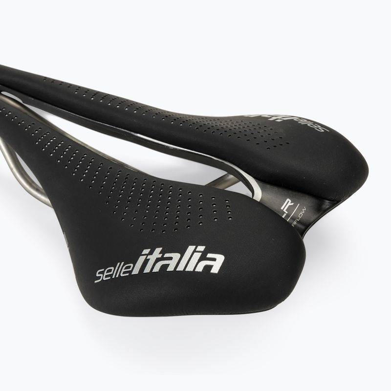 Sedlo na kolo  Selle Italia Max SLR Boost Gel Superflow, TI 316 Rail, Fibra-Trek, Light Gel black 5
