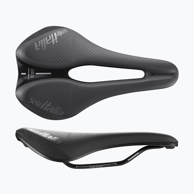 Sedlo na kolo  Selle Italia Novus Boost Evo X-Cross TM Superflow, Manganese Rail, Soft-Tek black