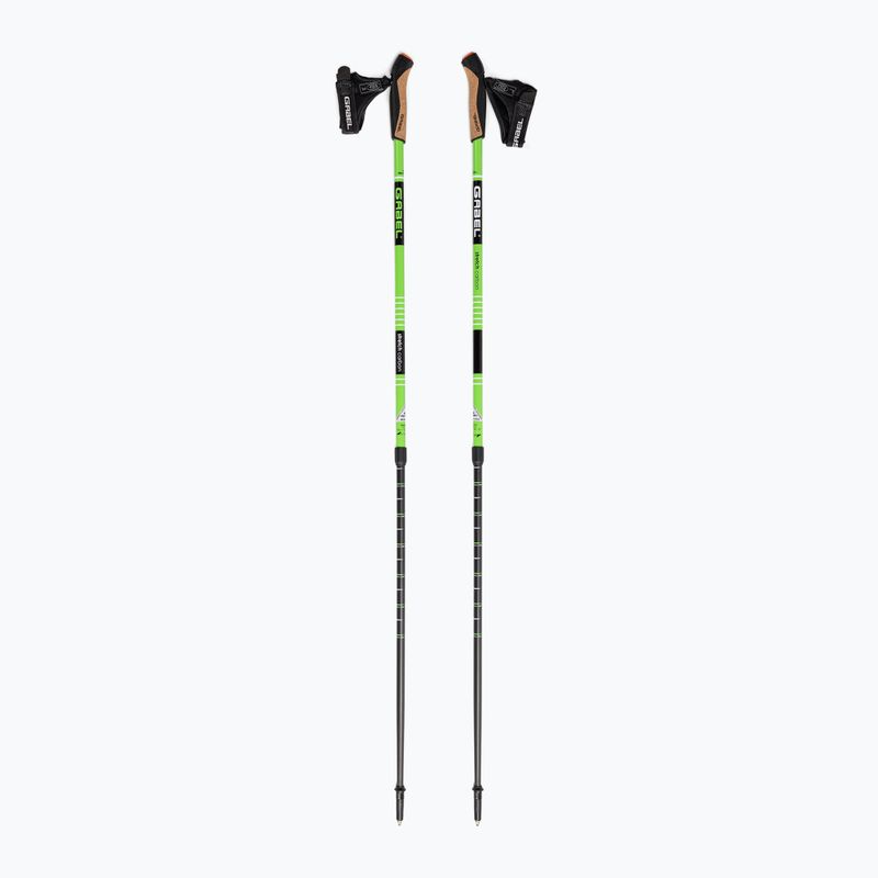 Nordic walking hůlky  GABEL Strech Carbon zielone