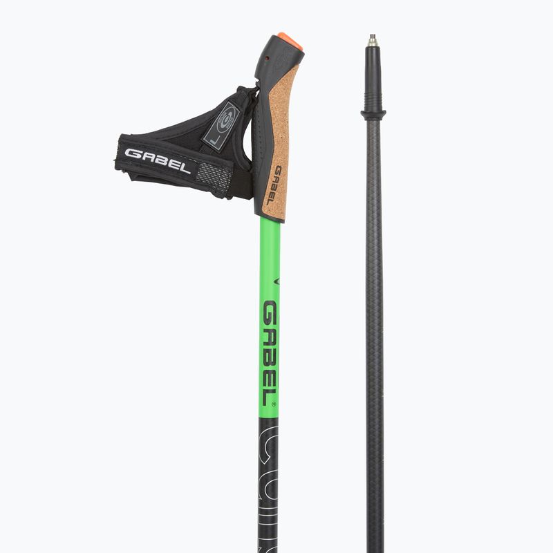 Nordic walking hole GABEL Carbon XT 2S 80 F.L. black/lime 3