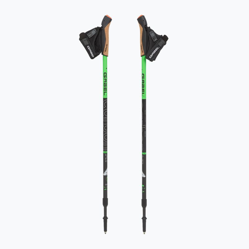 Nordic walking hole GABEL Carbon XT 2S 80 F.L. black/lime 5