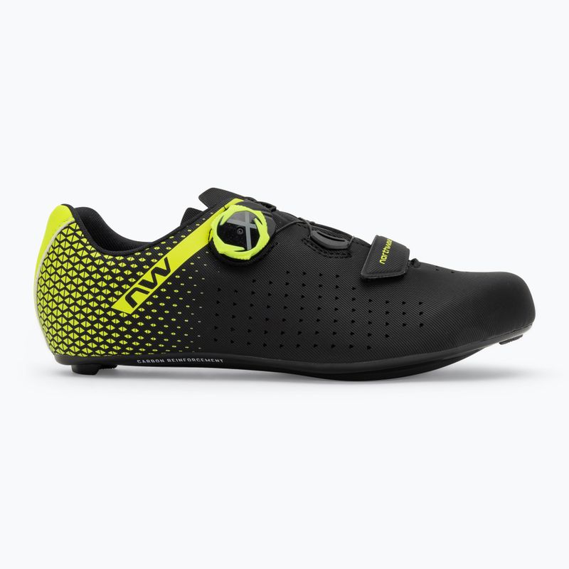 Pánské cyklistické tretry Northwave Core Plus 2 black/yellow fluo 2