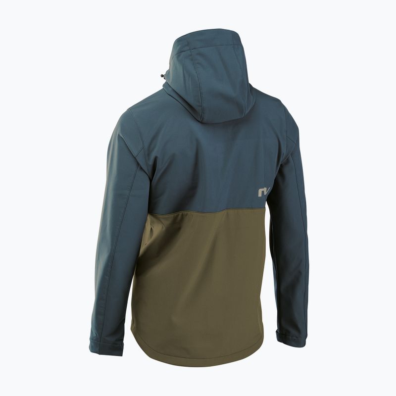 Pánská cyklistická bunda Northwave Easy Out Softshell tmavě modrá / lesní zelená 6
