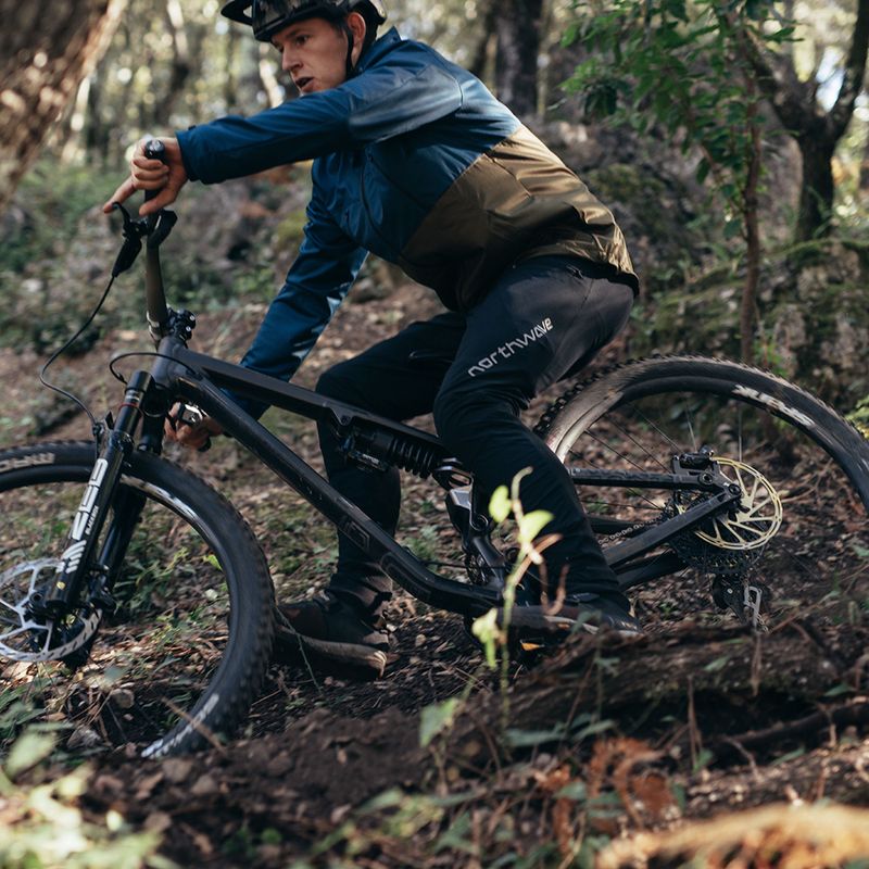 Pánská cyklistická bunda Northwave Easy Out Softshell tmavě modrá / lesní zelená 7