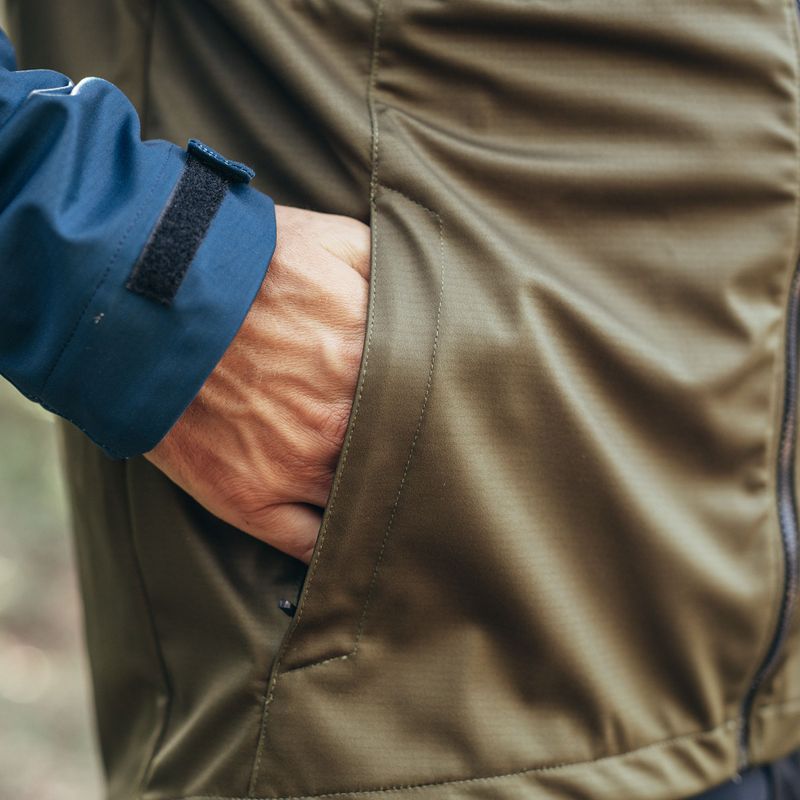 Pánská cyklistická bunda Northwave Easy Out Softshell tmavě modrá / lesní zelená 13