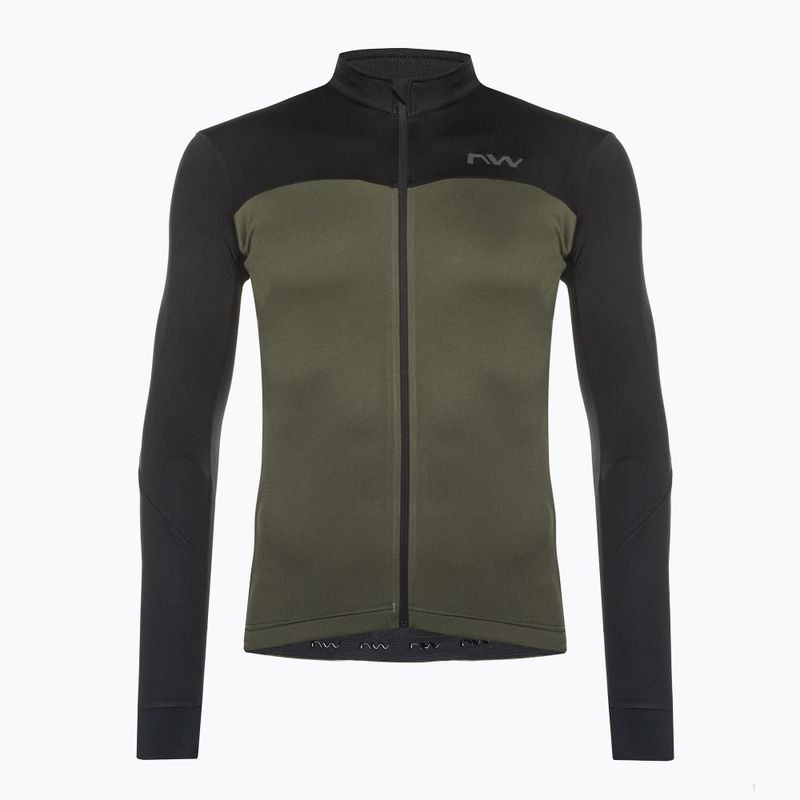 Pánský cyklistický dres Northwave Force 2 LS Full Zip 02 black