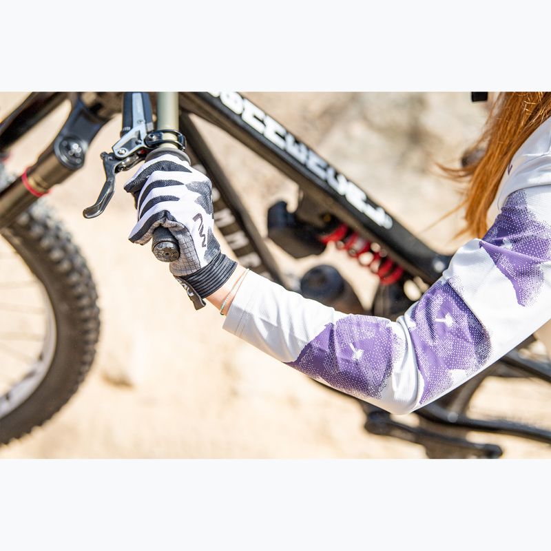Dámský cyklistický dres Longsleeve Northwave Xtrail light grey/dark purple 7