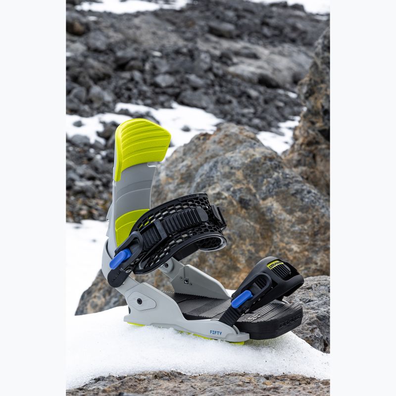 Pánské snowboardové vázání  Drake Fifty grey/lime 4