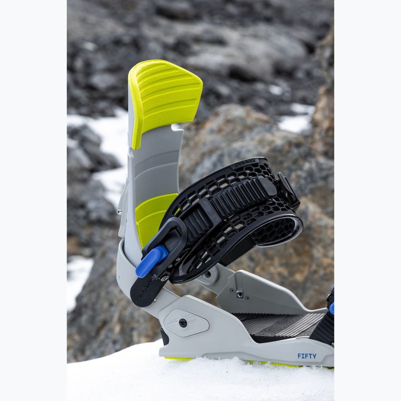 Pánské snowboardové vázání  Drake Fifty grey/lime 5