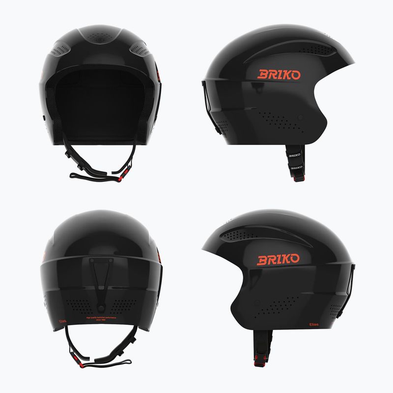 Dětská lyžařská helma Briko Elias Jr shiny black/orange 4