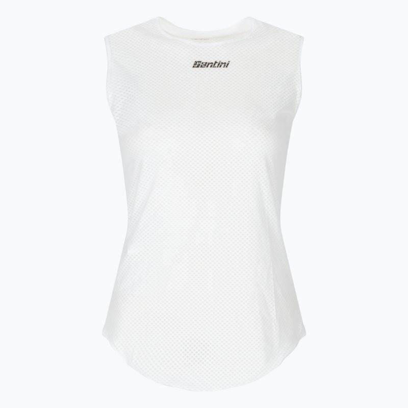 Pánský cyklistický dres bez rukávů Santini Baselayer Lieve white BM002GLLLIEVEBIXS